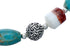Turquoise and Oyster Shell Genuine Sterling Silver Navajo Bead Necklace JX130268